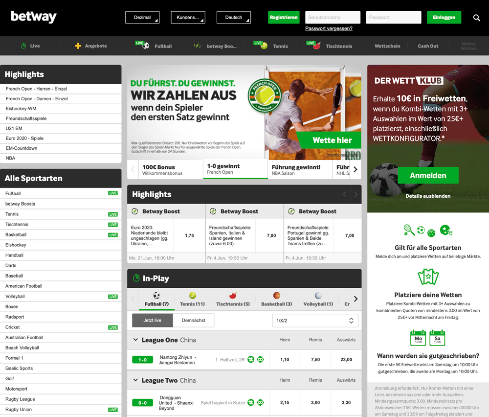 betway website